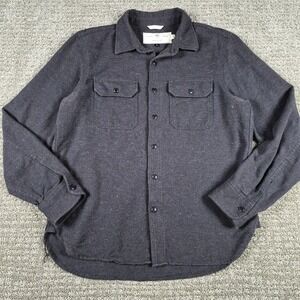 Rogue Territory Field Shirt Mens L Grey Rainbow Nep Cotton Shacket Utility Work